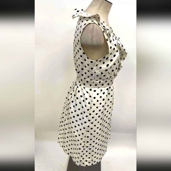 Kate Spade ♠️ 100% Silk Polka Dot Sleeveless Dress Sz Small  And Poly Liner - Picture 5 of 13